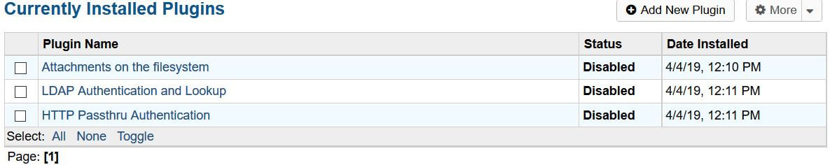 Currently Installed Plugins