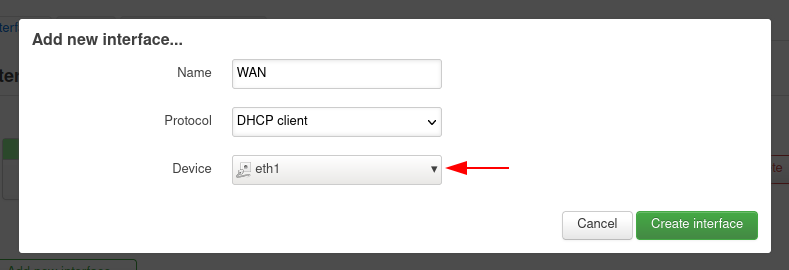 openwrt-configure-wan-interface