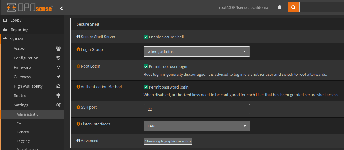 opnsense-52-ssh
